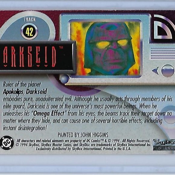 DC Comics 1994 SkyBox Master Series -  Cyborg - Darkseid - Oracle - Picture 4 of 6